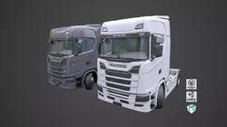 Generic Heavy Truck Chassis 06  Interior All PBR Textures Low-poly 3D model