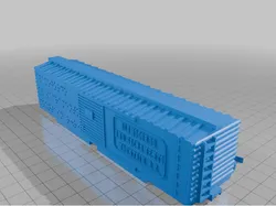 HO. SCALE BOX  CAR with Braille