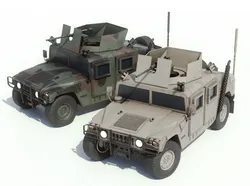 M1114 HMMWV UAH Up-Armoured Humvee Low-poly 3D model