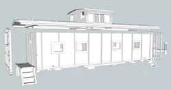 M5 Caboose N Scale SCL 3D print model