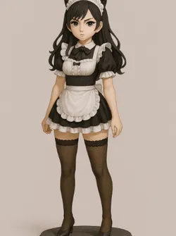 Manga cosplay figure with base