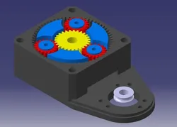 NEMA23 planetary gearbox with an encoder mount, 3.333 gear reduc
