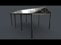 PBR Outdoor Patio Carports Canopy A Low-poly 3D model