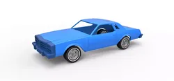 Shell and wheels Buick Regal 1977 Scale 1 to 25 3D print model