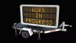 Sign Trailer PBR Low-poly 3D model