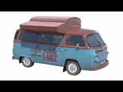 Street coffee car Volkswagen 3D model