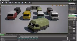 Van vehicle Pack for UE4 Low-poly 3D model