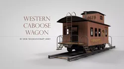 Western Caboose Wagon 3D model