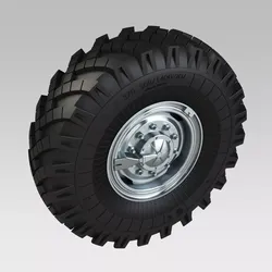 Wheel URAL Tire OI25AM Rim 515-254 3D model
