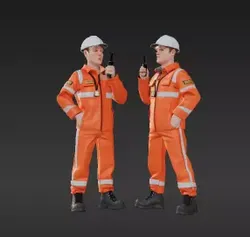 86 - Motorsports Track Marshal with Radio  3D print model