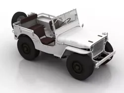 Car 1945 Willys MB Jeep 3D model
