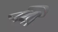 Car Exhaust Pipe Low-poly 3D model