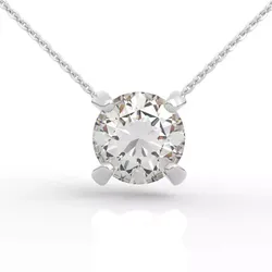 Flawless 3 Carat Diamond Solitaire Pendant 3D print model