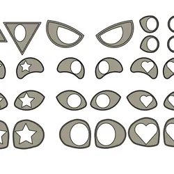 Fursuit eye blanks, expressive eyes pack