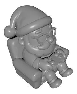 Gamer Santa Claus – Santa Playing Video Games 3D Model