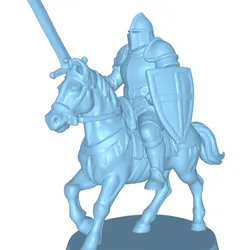 Knight couple on horses