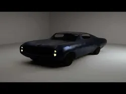 Low poly Classic car model Low-poly 3D model
