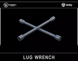 Lug Wrench Low-poly 3D model