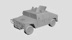 Military Humvee Low-poly 3D model