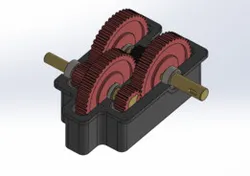 Multi stage velocity reducer spur gearbox