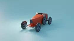 race car Low-poly 3D model