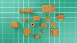 sci fi Pieces   Low-poly 3D model