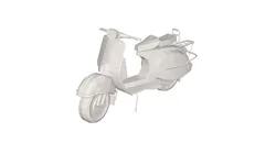 Scooter vespa Low-poly 3D model