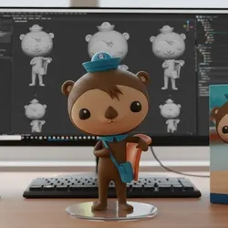 SHELLINGTON: The Scientist Explorer! 🧪 3D Model of Sea Otter from The Octonauts.