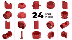 TwindBricks3D - 24 Bricks Cylinder collection 3D print model