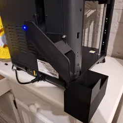 waste chute, filament poop glide, waste gutter, poop gute, wall spacer, fitting on the flashforge AD5X, with waste bin.