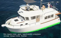 36 ft  Trawler  Motor  Yacht Concept  3D  Rhino