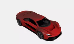 Aero Kit Super Car 3D Aerodynamic High Performance Sports Car 3D model