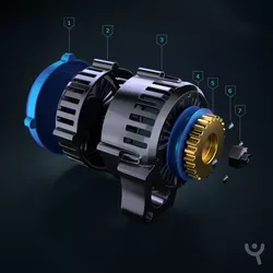 Alternator Low-poly 3D model