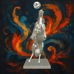 Classic Cowboy Riding Rearing Horse Statue – SoliDRawinGs SG1783