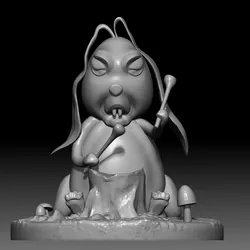 Drummer Rabbit - 3D Printable Model 3D print model