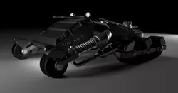 futuristic war machine Low-poly 3D model