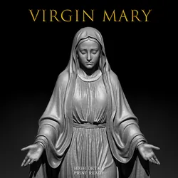 Holy Virgin Mary Sculpture – 3D Printing STL