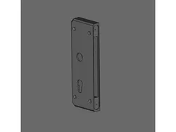 Housing for a DIN mortice lock, Gehäuse für einen Schlosskasten
