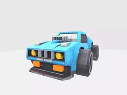 Lowpoly sport car Low-poly 3D model