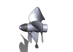Marine Propeller for ships & boats + Water Flow Simulation