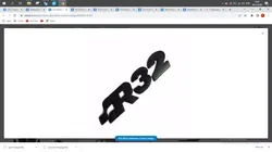 stl obj car emblem  r32  obj 3d printer 3D model