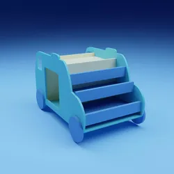 stylized Book shelf  3D model