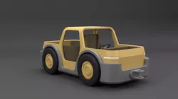 tow tractor Low-poly 3D model