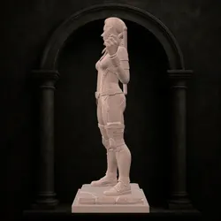 Brave Secret Agent Woman Statue – Perfect 3D Model AS1076