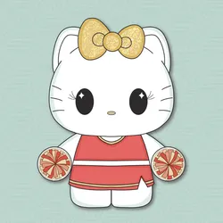 Cheerleader Kitty Cookie Cutter