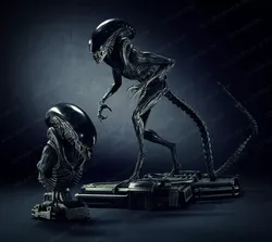 Dog Alien Walking and BUST - fanart printable STL