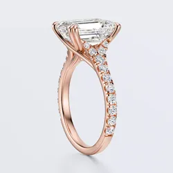 Emerald cut  engagement ring