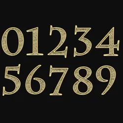Floral numbers design gothic gold silver ancient formal royal