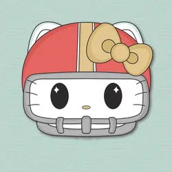 Football Player Kitty Face Cookie Cutter