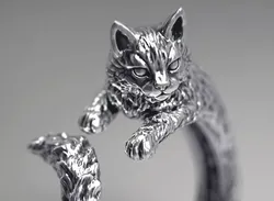 High detailed cat ring